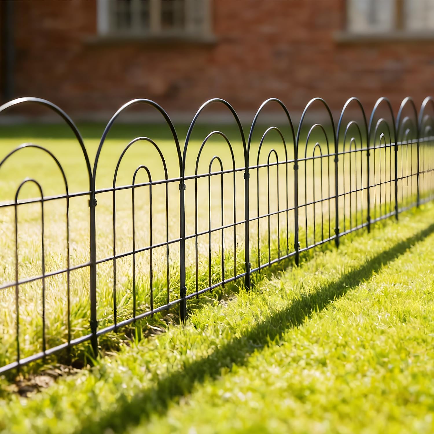 Thealyn Metal Garden Fence 60cm H x 33cm W (25 Panels, 8.2m Total) No-Dig Outdoor Border Fence for Flower Beds, Yard, and Dog Enclosures