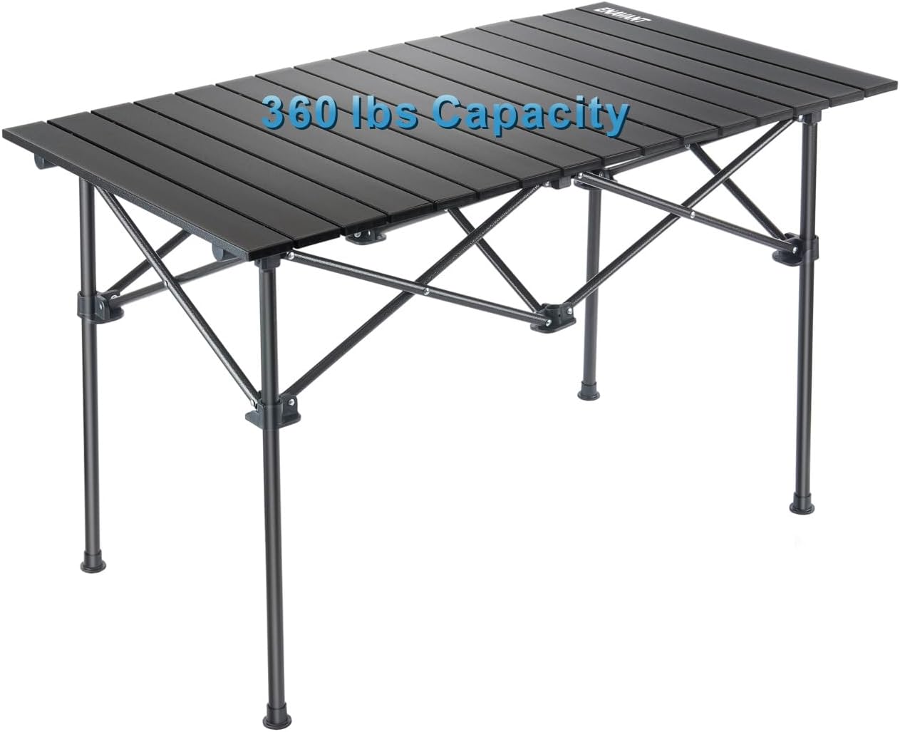 Detalle de ENAVANT EVT-CP X-Large Folding Camping Table, Aluminium Top and Carrying Bag