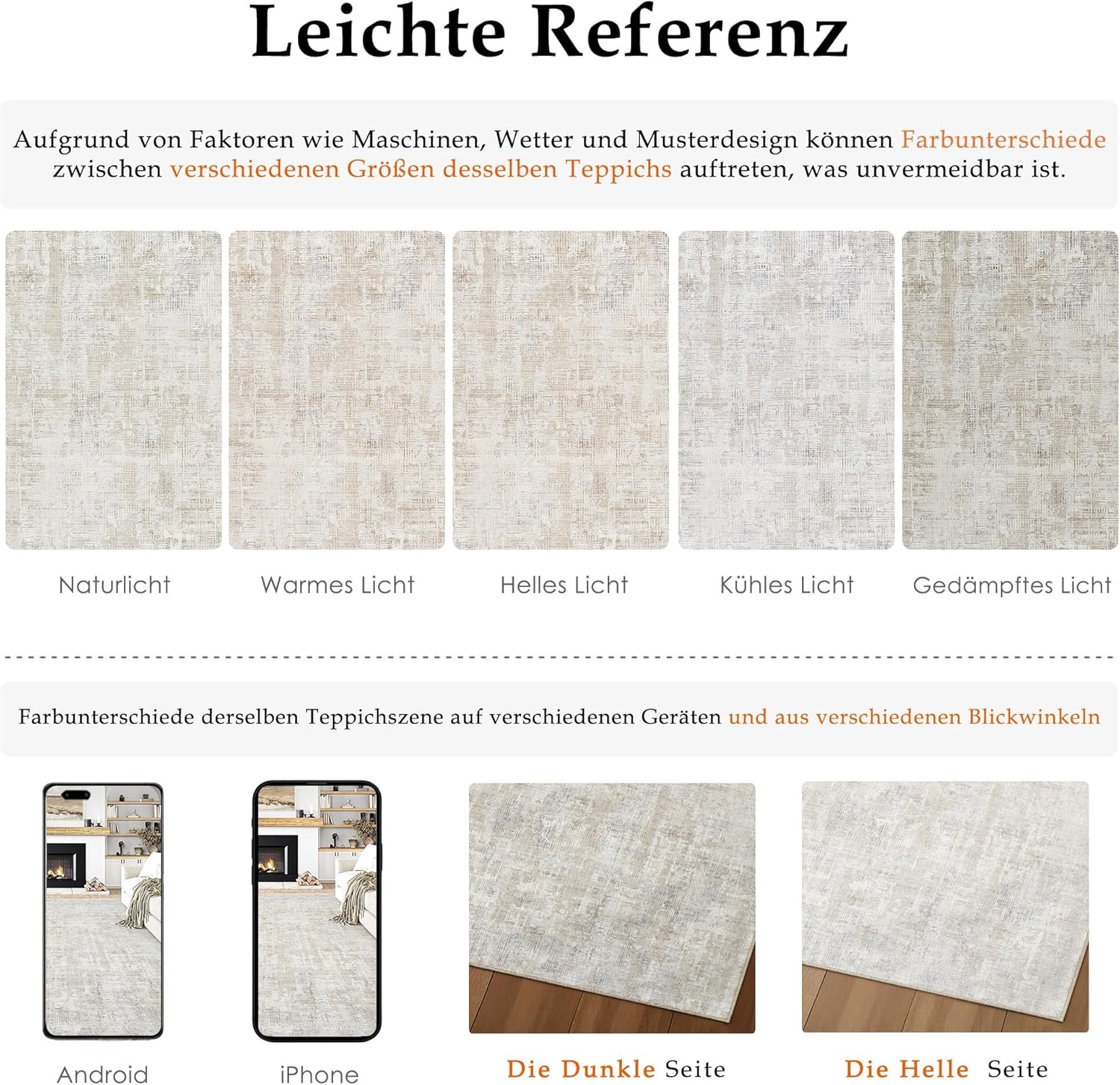 Thumbnail 1 de PureCozy Beige/Grau Kurzflor Teppich 140x200 – waschbar, rutschfest und pflegeleicht für Wohnzimmer & Co.