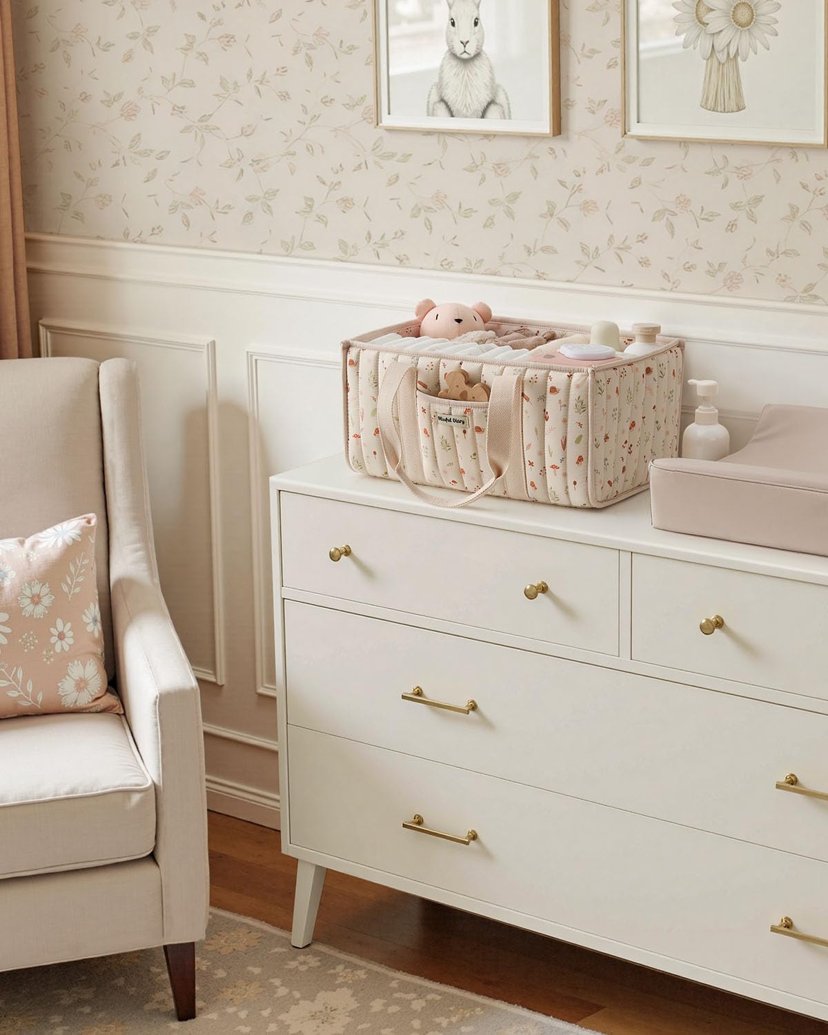 Thumbnail 5 de Blissful Diary Wickeltisch-Organizer – Stilvoller Wickelkorb für Babybedarf