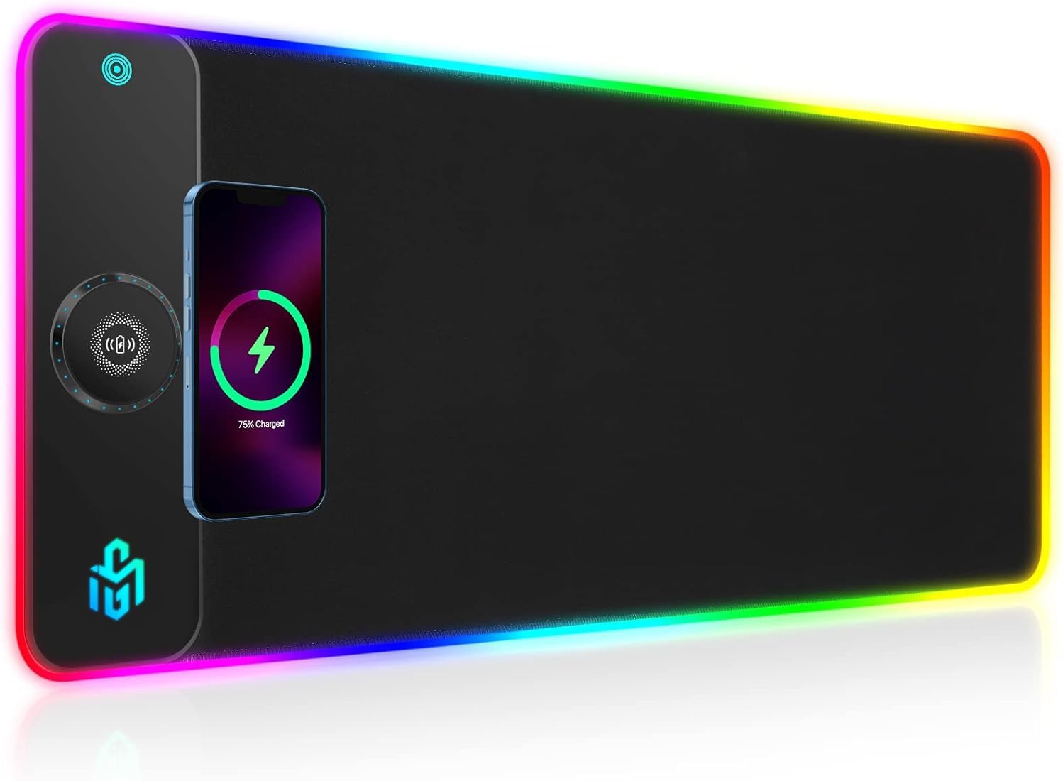 Detalle de Wireless charging RGB mouse pad 15W