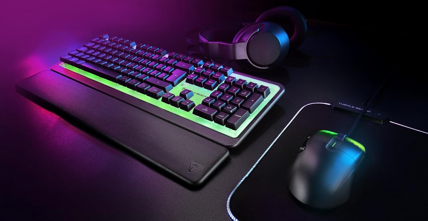 Detalle de Turtle Beach Magma: Membrane RGB Gaming Tastatur mit Advanced Anti-Ghosting und Easy-Shift