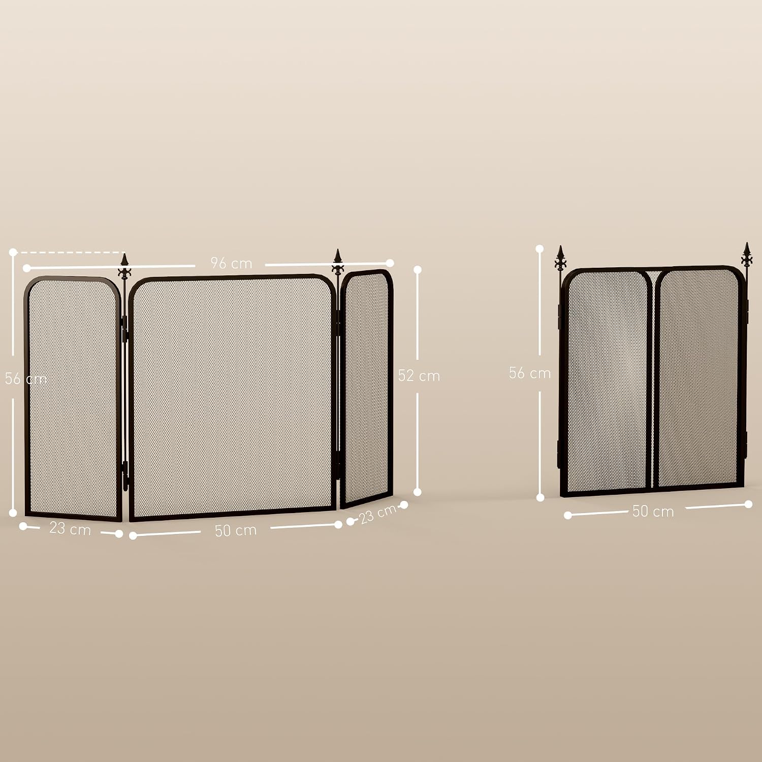 Thumbnail 6 de HOMCOM 820-426V00BK haardvonkenscherm met 3 opvouwbare panelen