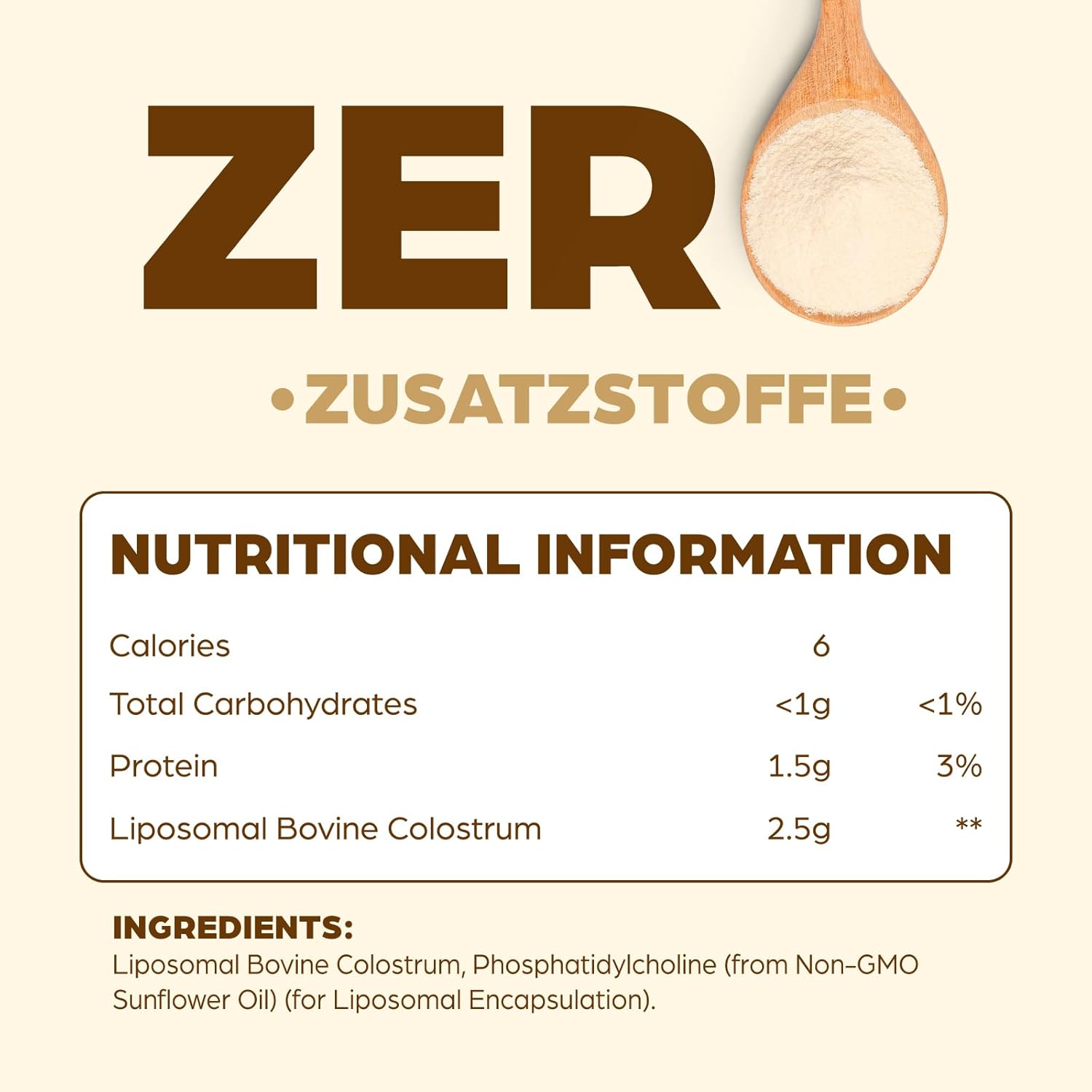 Thumbnail 6 de Liposomales Colostrum Pulver 2.500 mg – 60% IgG hohes Kolostrum aus grass-fed Rindern (lixoamale Phosphatidylcholin-Technologie)