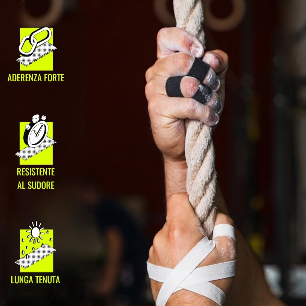 Thumbnail 2 de KALAHARI Nastro Dita extra Lungo – Set 4 rotoli bianco e nero, 1,5 cm x 13,7 m