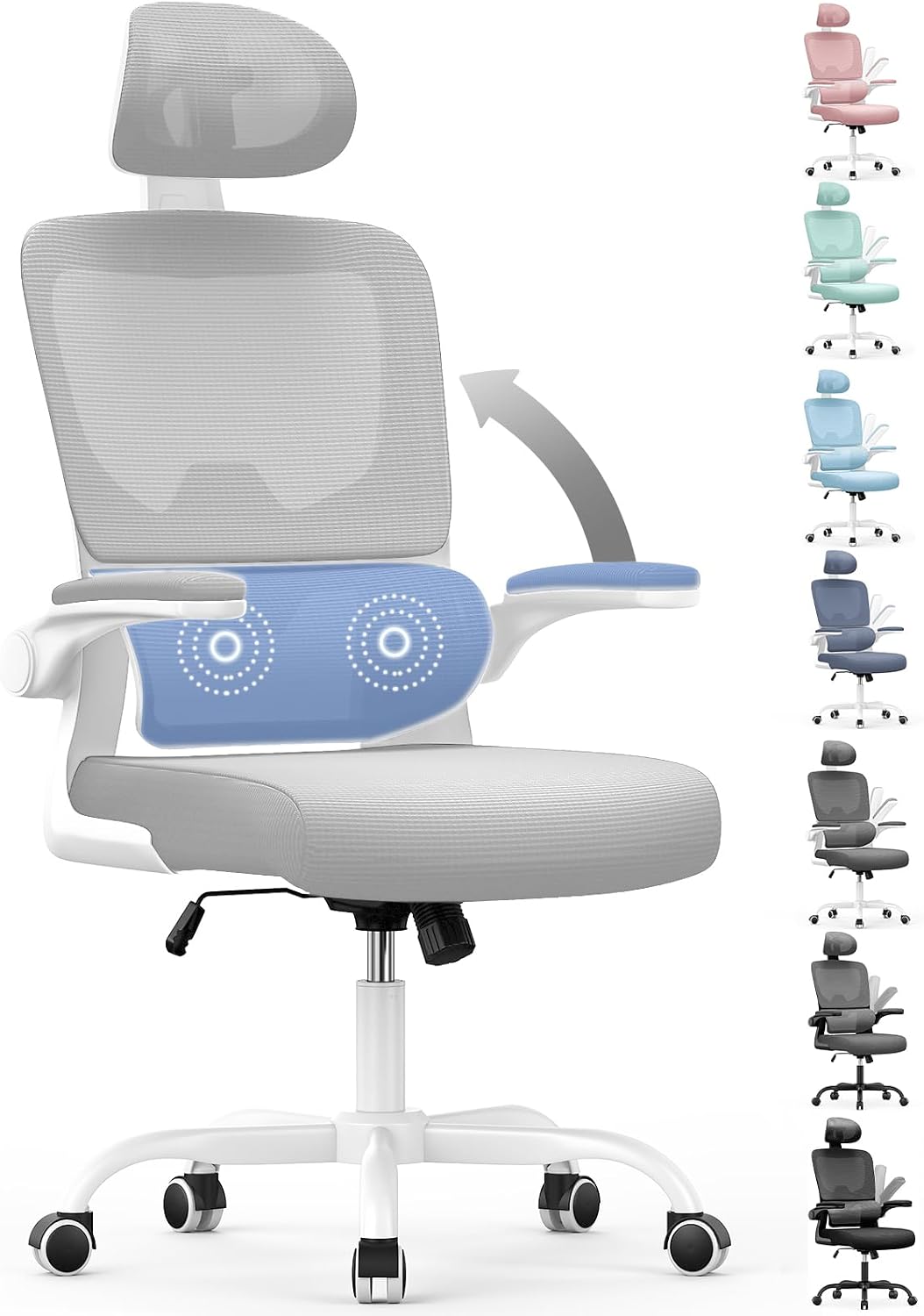 Detalle de naspaluro Ergonomischer Bürostuhl 136 kg 💺
