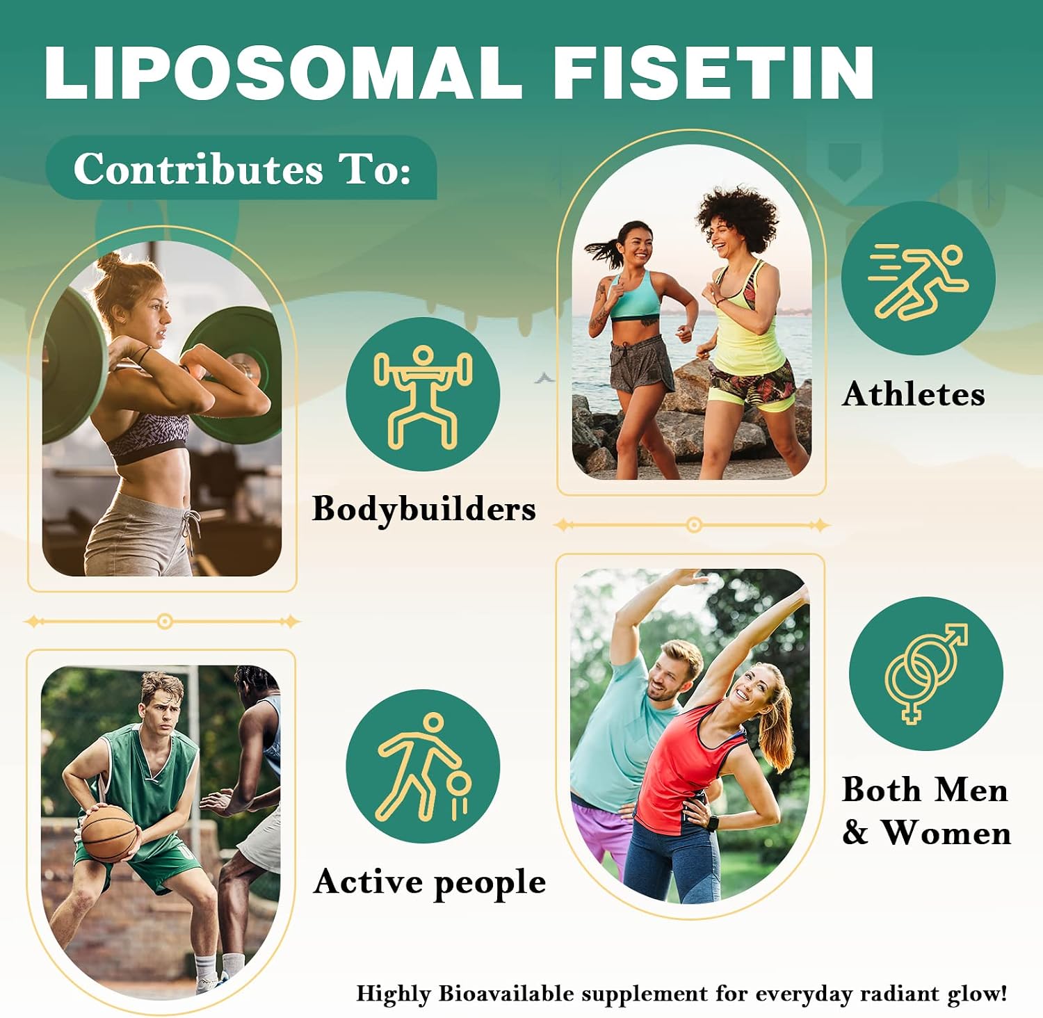 Detalle de Liposomale Fisetin und Quercetin 1200mg – Hochdosierte, liposomale Formulierung (60 Weichgelkapseln)