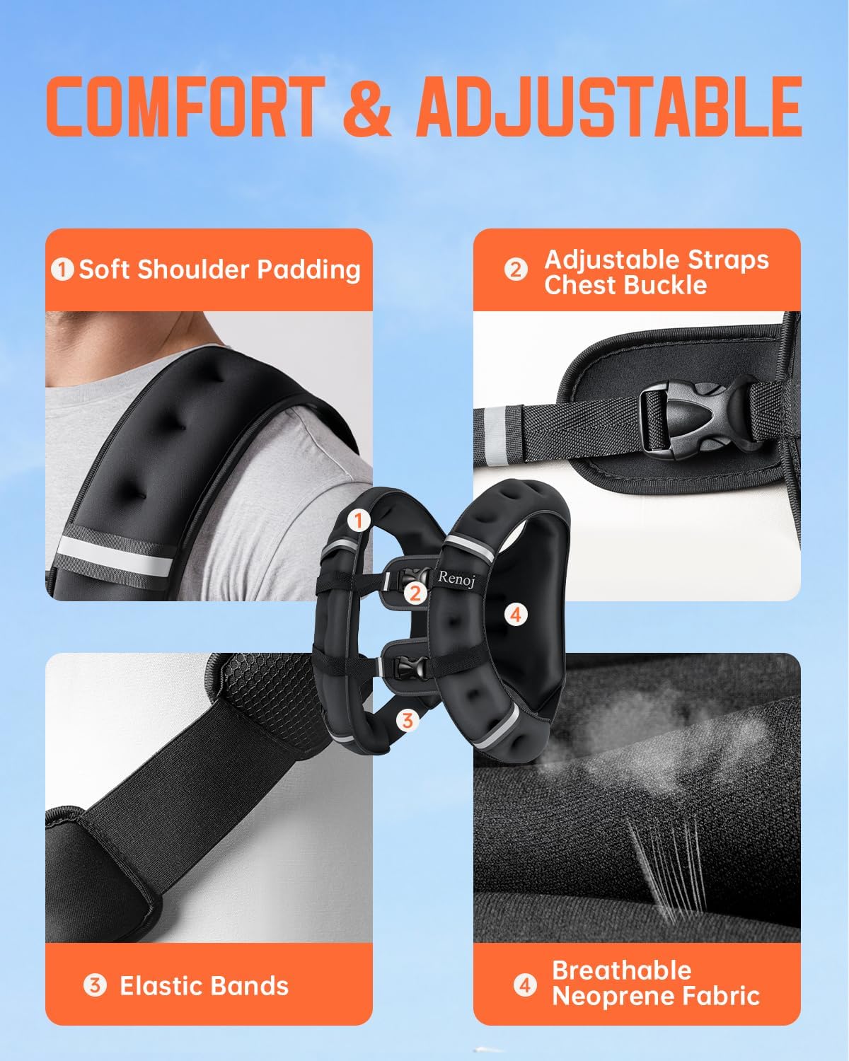 Detalle 1 de Renoj Weighted Vest, Neoprene