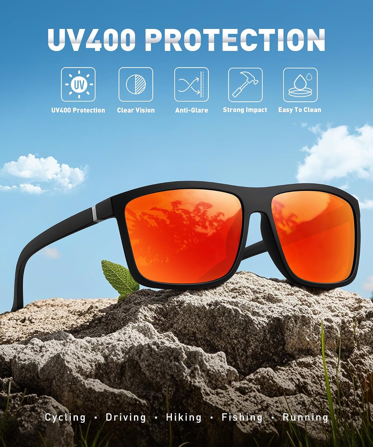 Detalle 2 de Perfectmiaoxuan 3-Pack Polarised Sunglasses with TR90 Frames – UV400 CAT-3 Lenses for Driving, Fishing & Travel