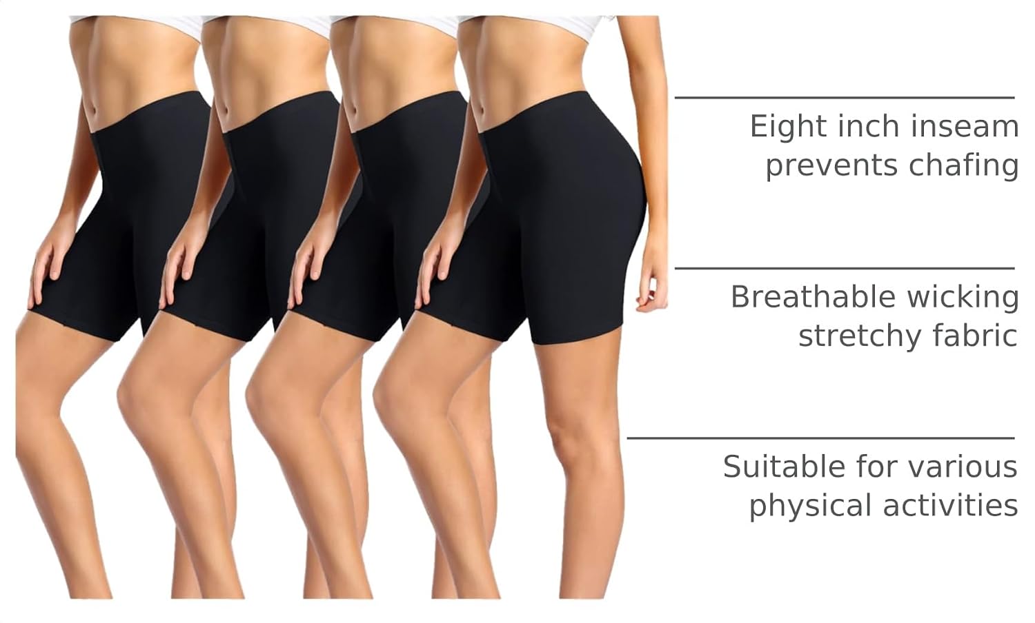 Detalle 2 de wirarpa Women's Cotton Boy Shorts 4-pack panties 🩲