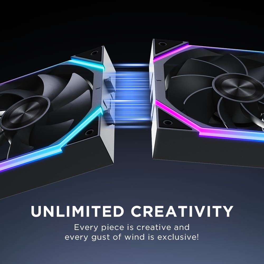 Thumbnail 6 de Jungle Leopard Build Blocks UNI Daisy Chain RGB PC Fan (3-pack) 120 mm – Reverse, up to 2000 RPM