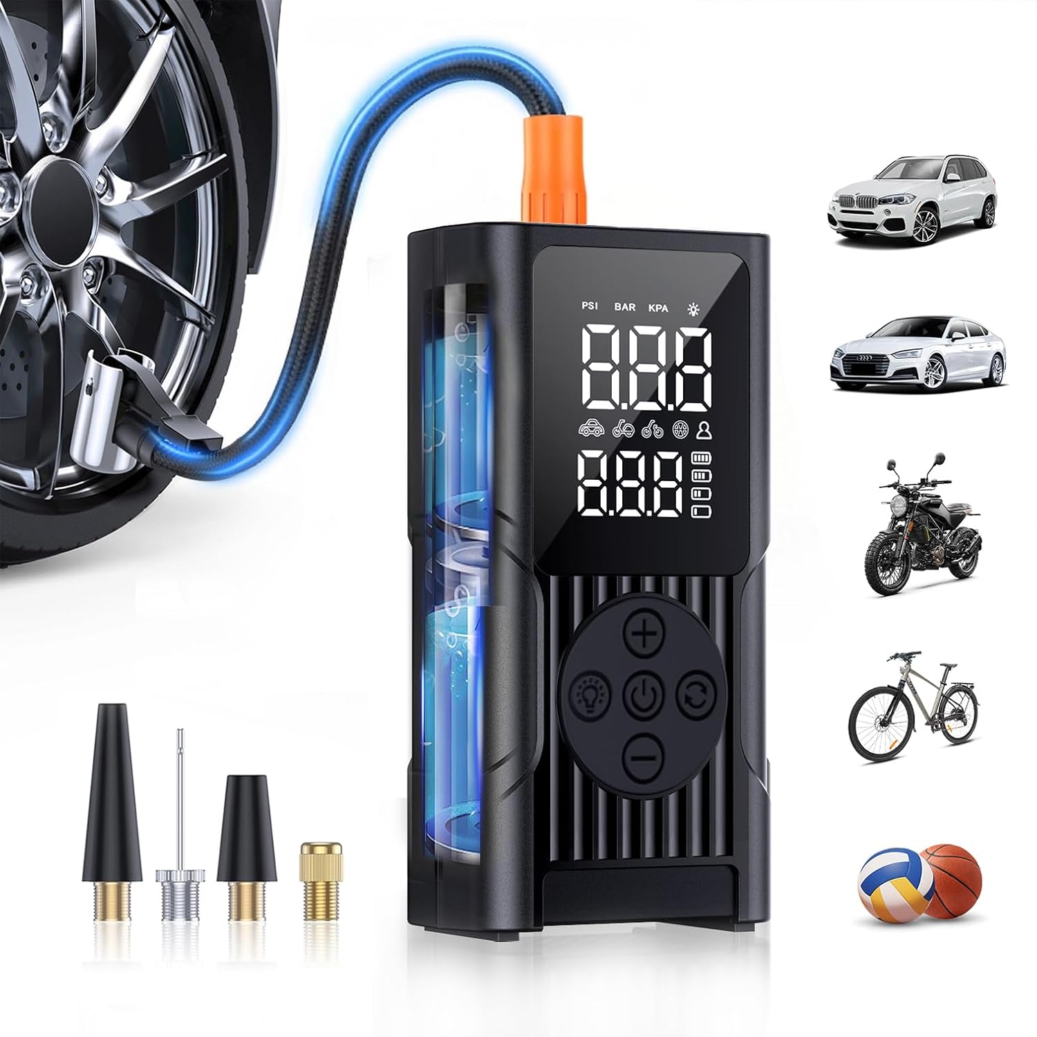 Detalle de Hafuloky Portable Tire Inflator 150 PSI