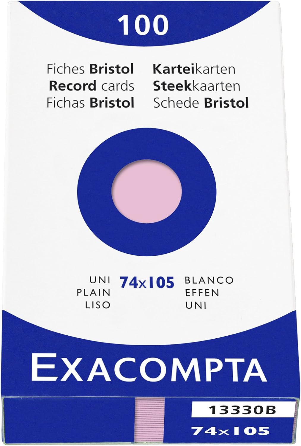 Detalle 2 de Exacompta Étui de 100 fiches bristol uni non perforé 74x105mm Vert