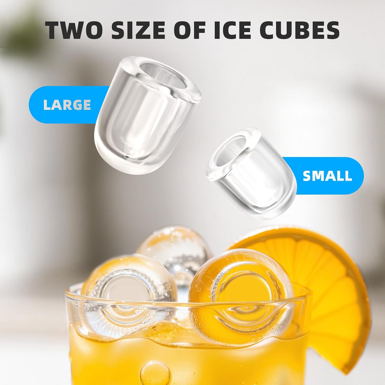 Detalle 2 de Antarctic Star HZB-12/Q Countertop Ice Maker, 2 Ice Sizes and Self-Cleaning