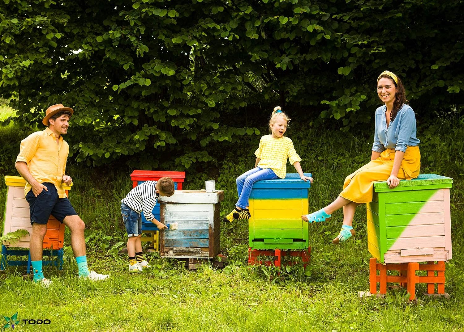 Thumbnail 6 de TODO Colours Lustige Socken mit Motiv – Bunte Bienen-Socken (Bee Bee)