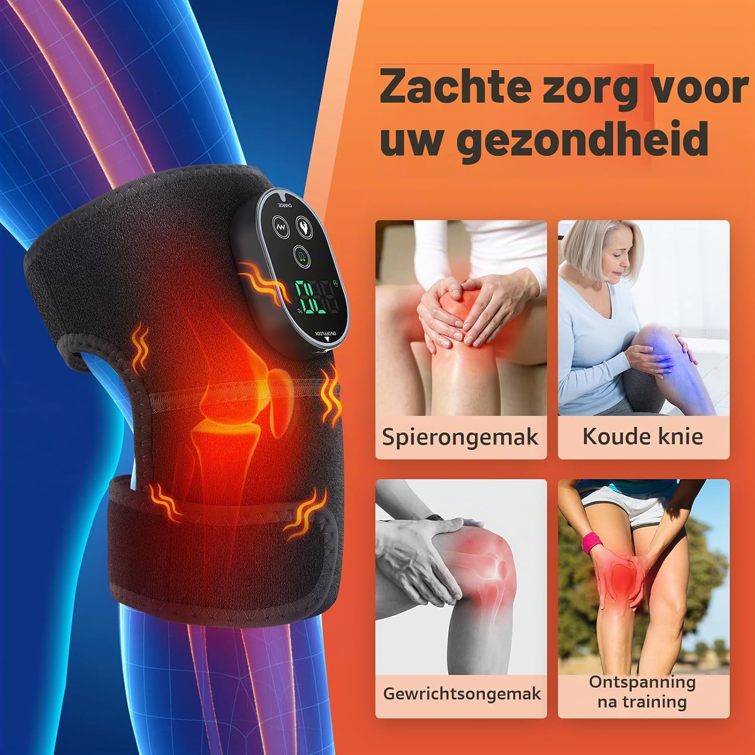 Thumbnail 3 de DYMROGE draadloze verwarmingswrap voor knie, schouder en elleboog