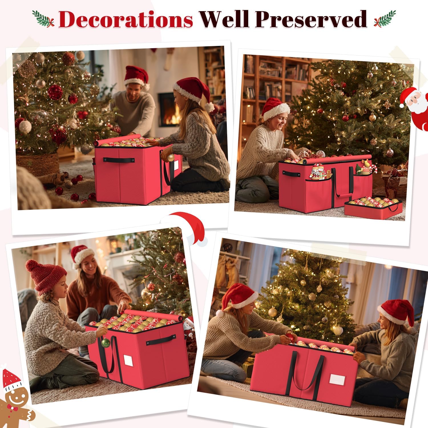 Thumbnail 5 de Keten 3-Inch Ornament Storage Boxes