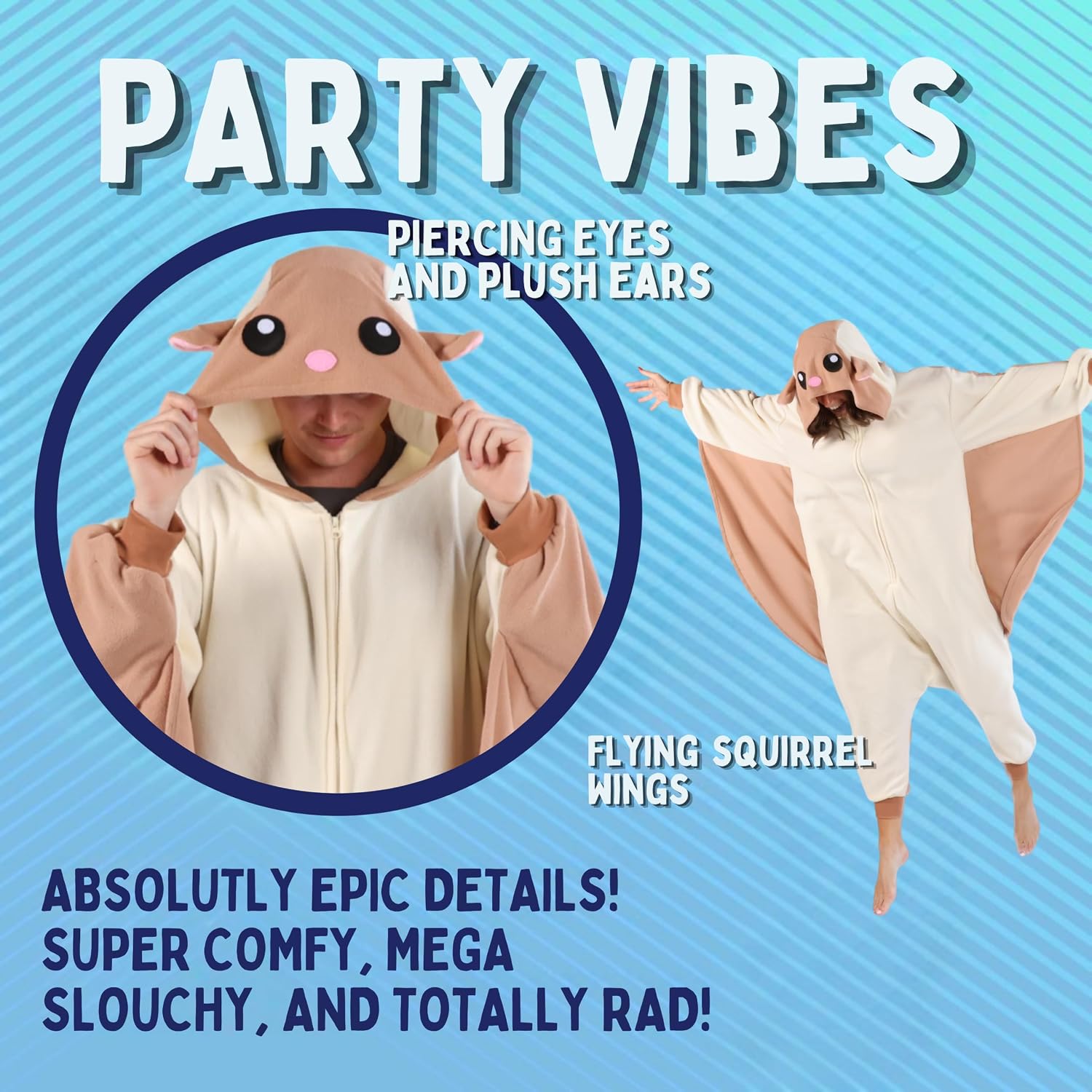 Detalle de Funziez! Flying Squirrel Onesie Fleece