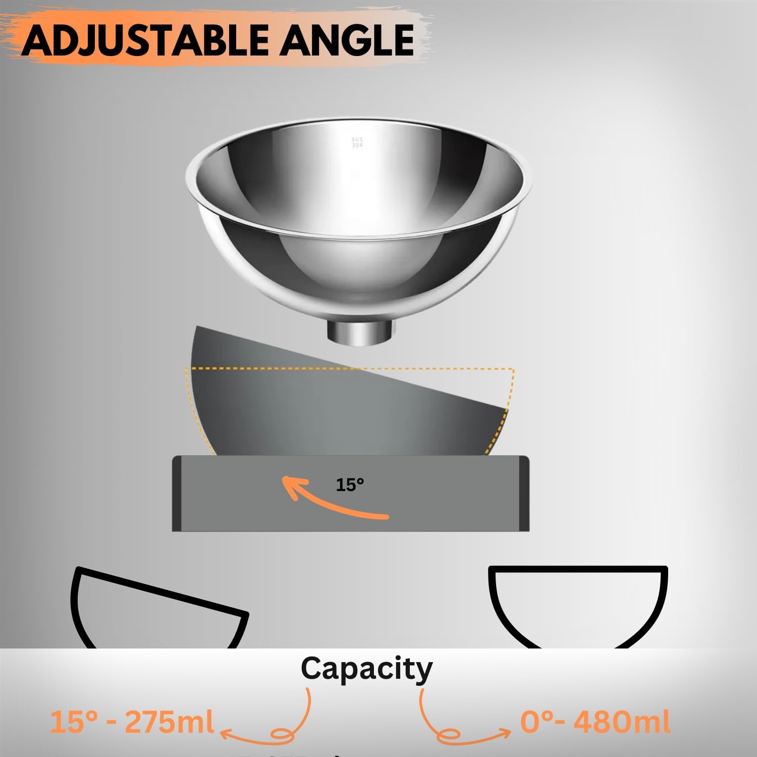 Thumbnail 4 de H&A PETCARE Raised Cat Bowl with Stand – 0° and 15° Tilted Dual Bowls Set