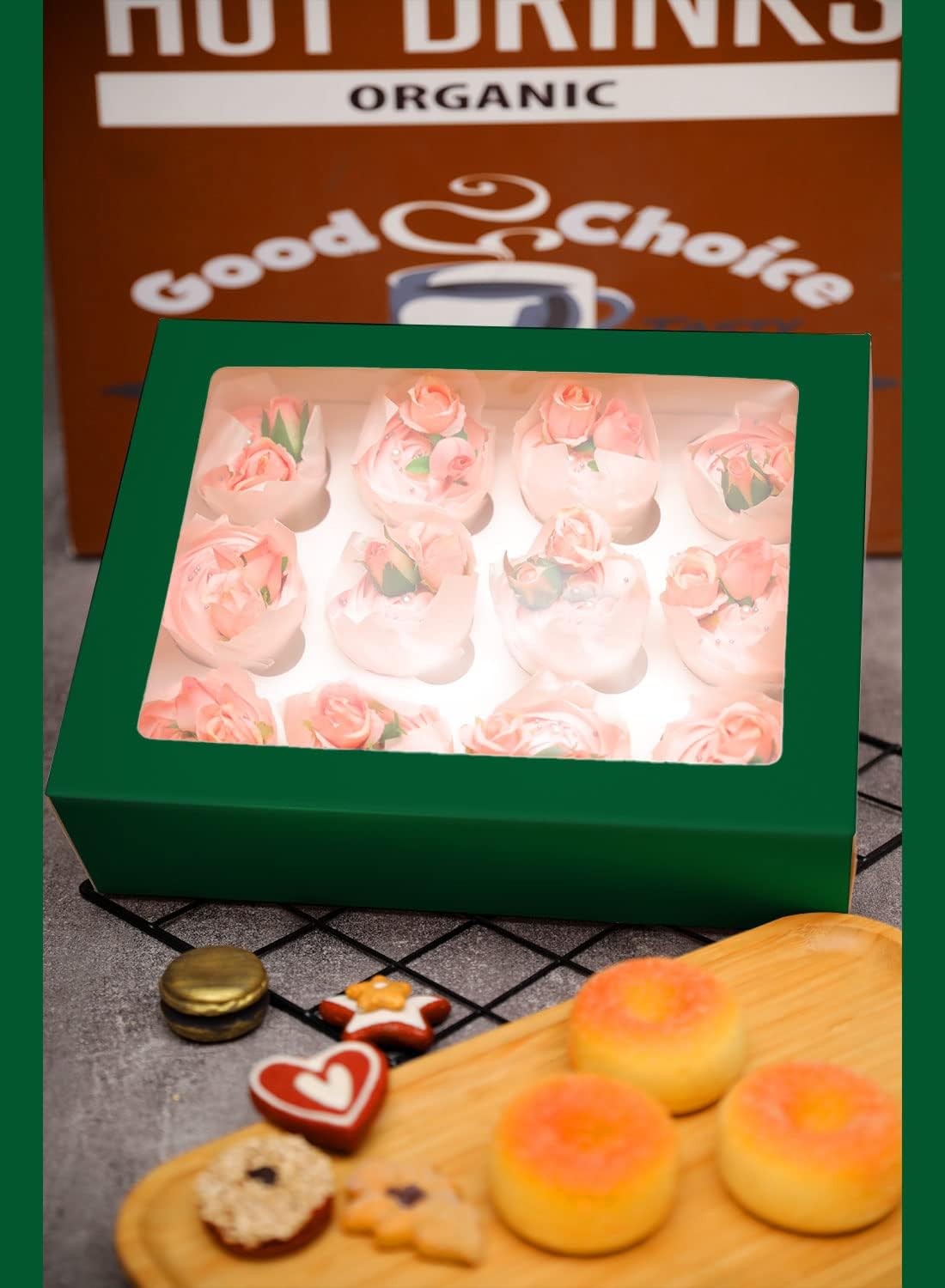 Detalle de Gcardist Cupcake-Boxen 12er Set 33x25,4x9cm