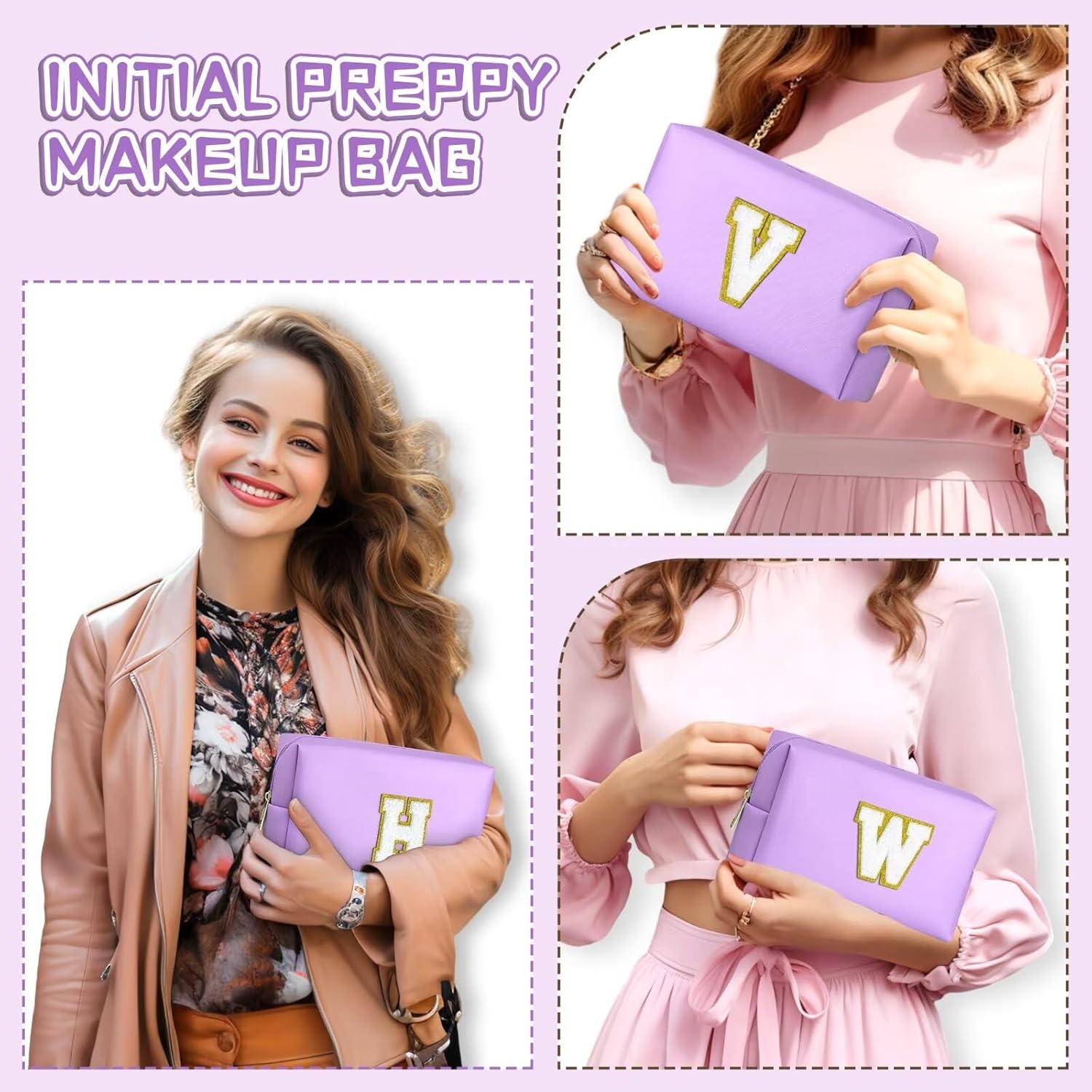 Thumbnail 6 de TOPEAST Preppy Patch Makeup Bag 21.1cm 💄