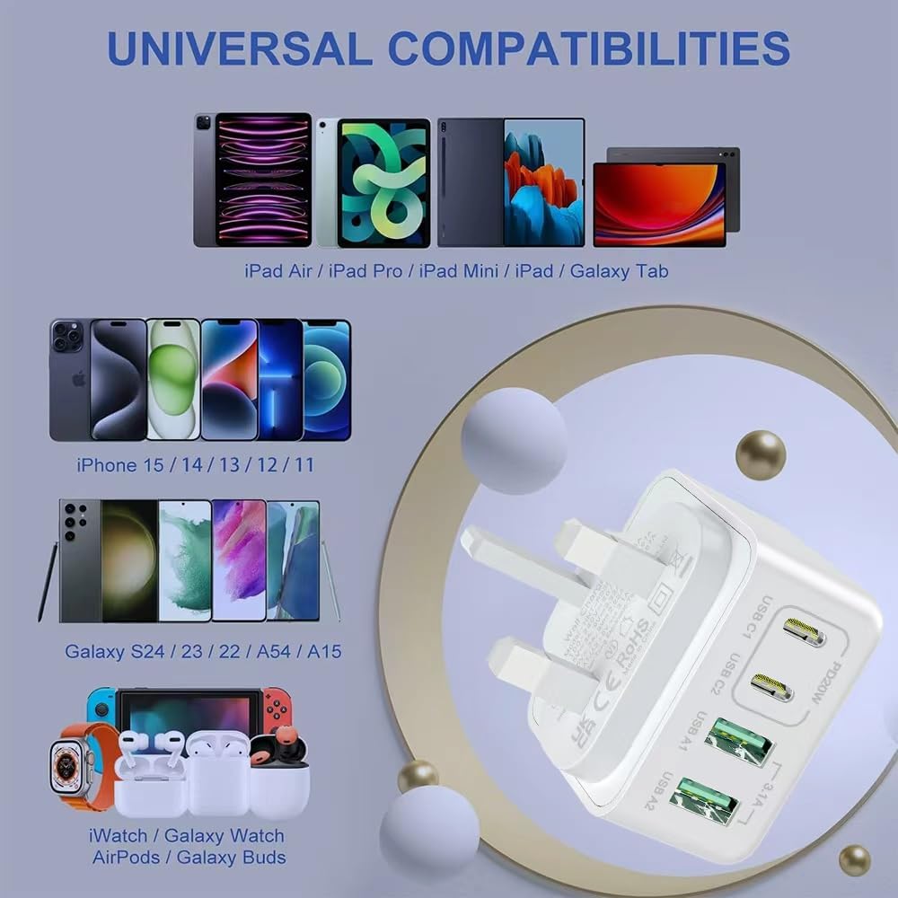 Detalle 2 de USB C Multi Charger 4‑Port for Phones