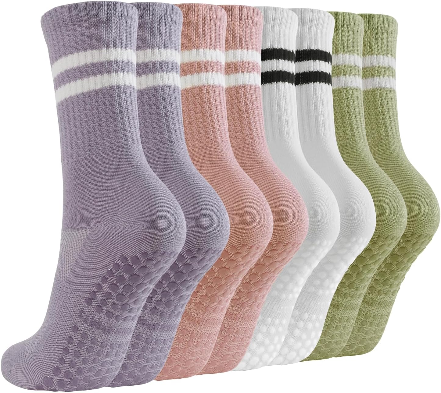 Detalle de BUDERMMY Pilates Socken für Yoga 4 Paar