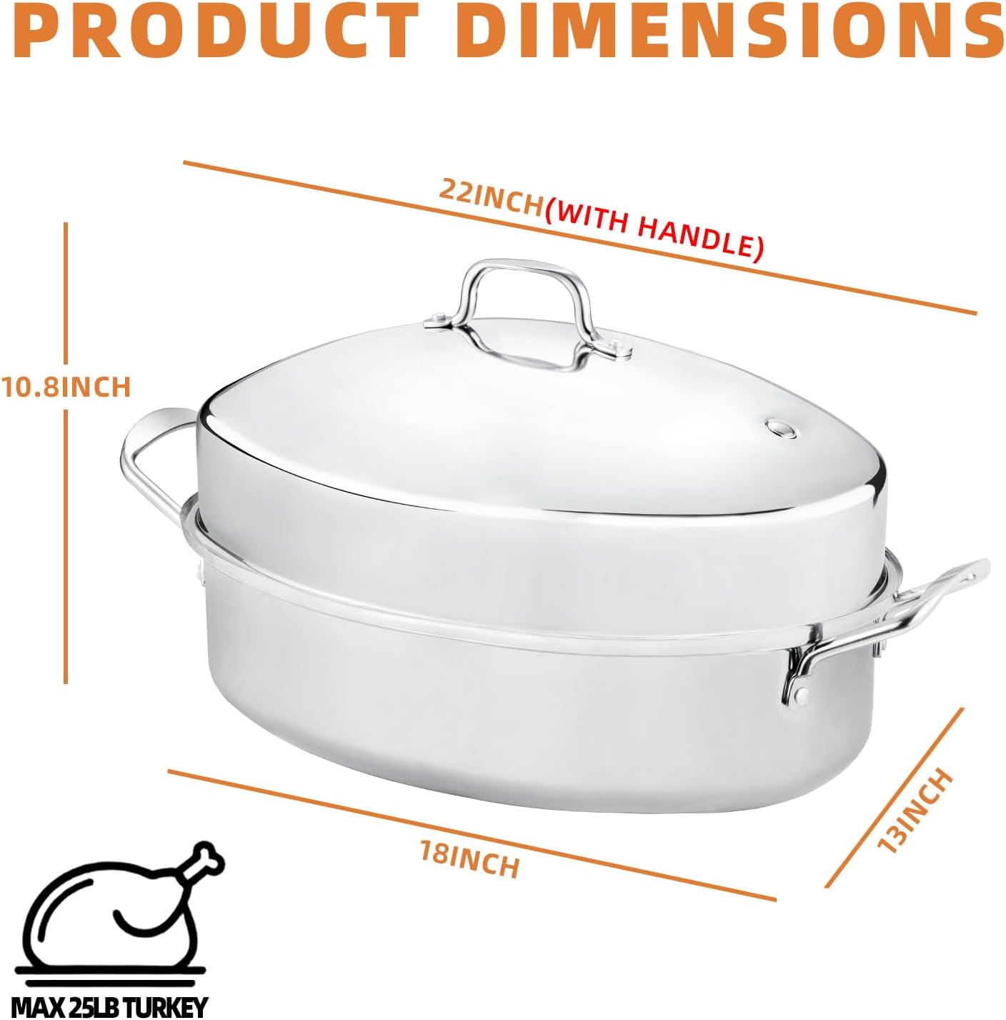 Detalle 2 de Large Roasting Pan, 22-Inch