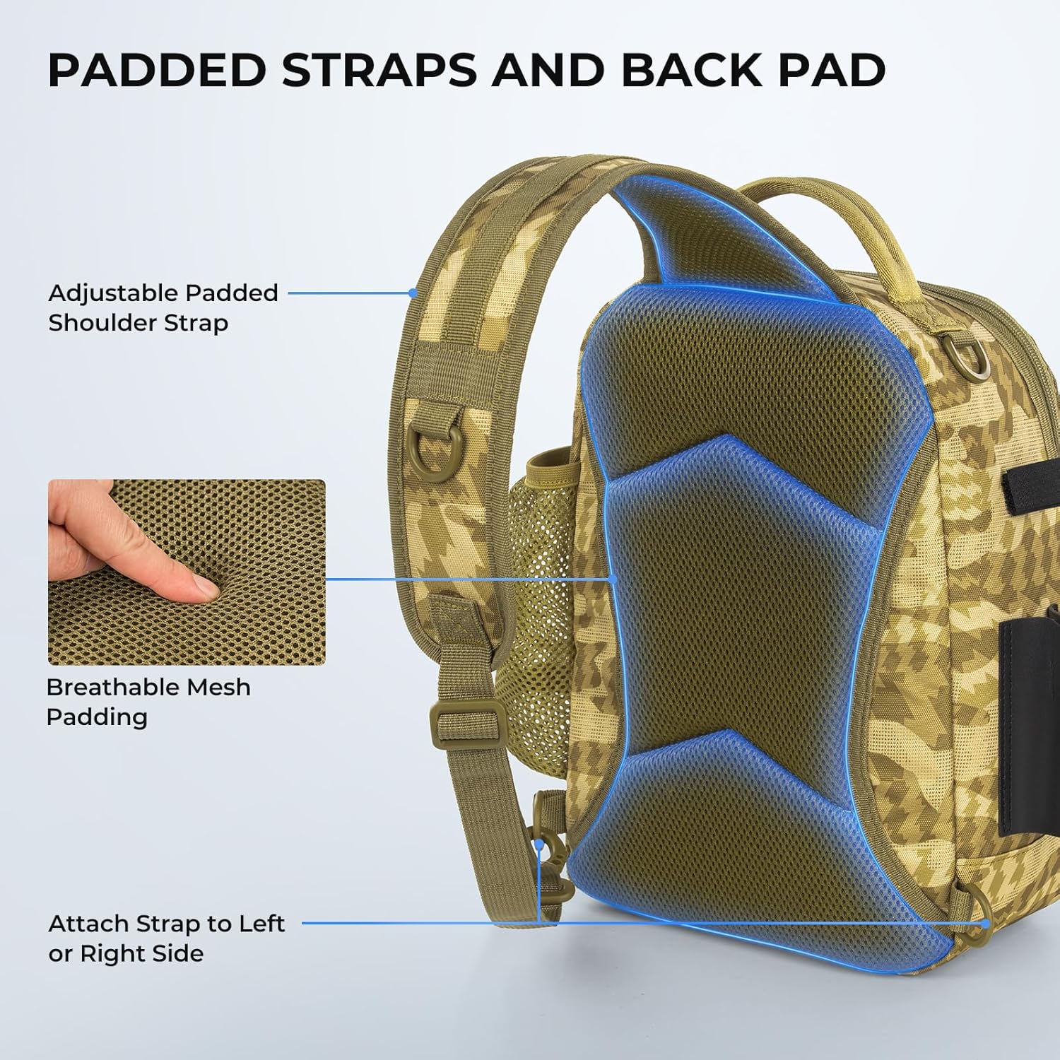 Thumbnail 5 de KastKing BaitSpace Fishing Sling Bag with Rod & Beverage Holder