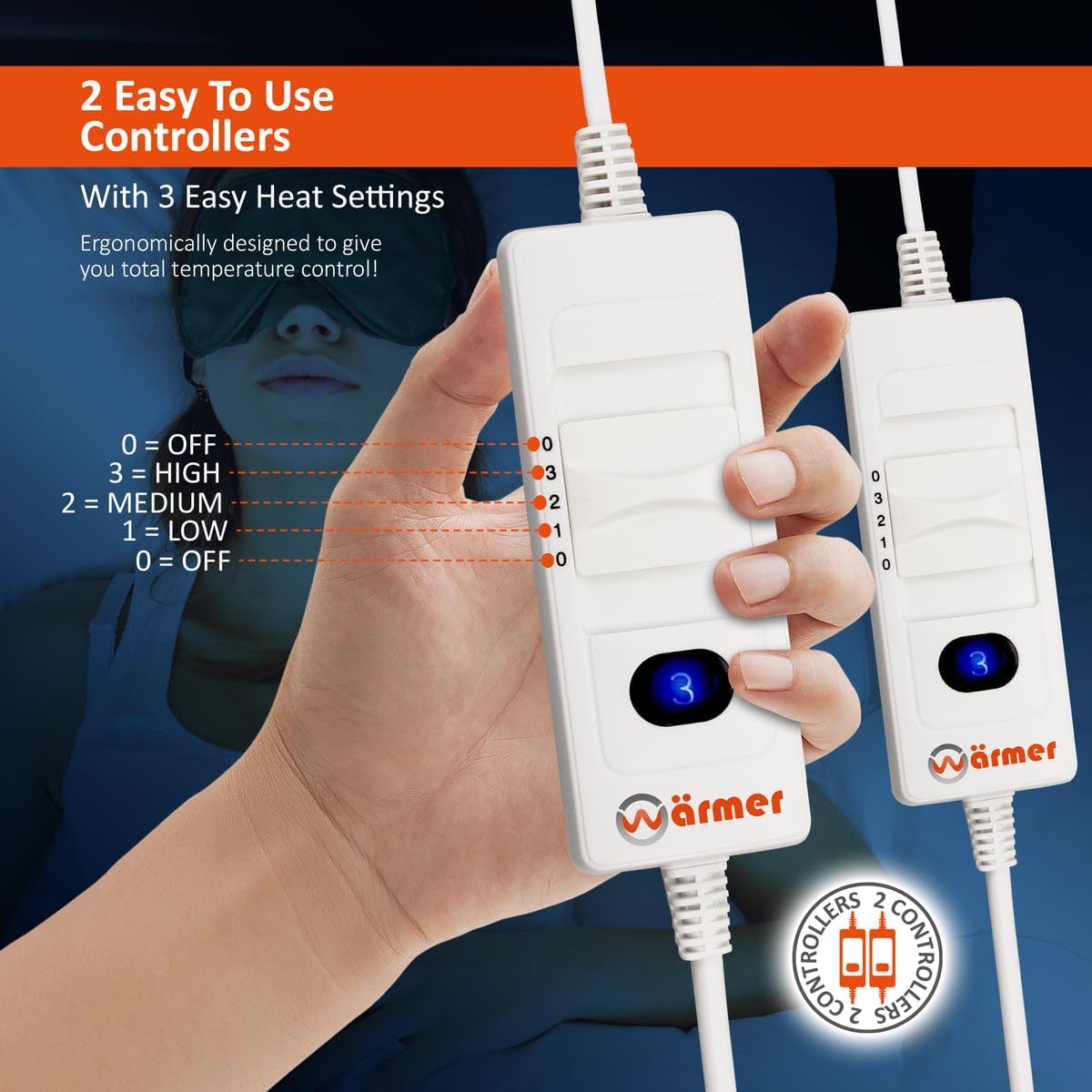 Thumbnail 4 de Warmer Wärmer Electric Blanket Double Size with Dual Control and Fitted Skirt