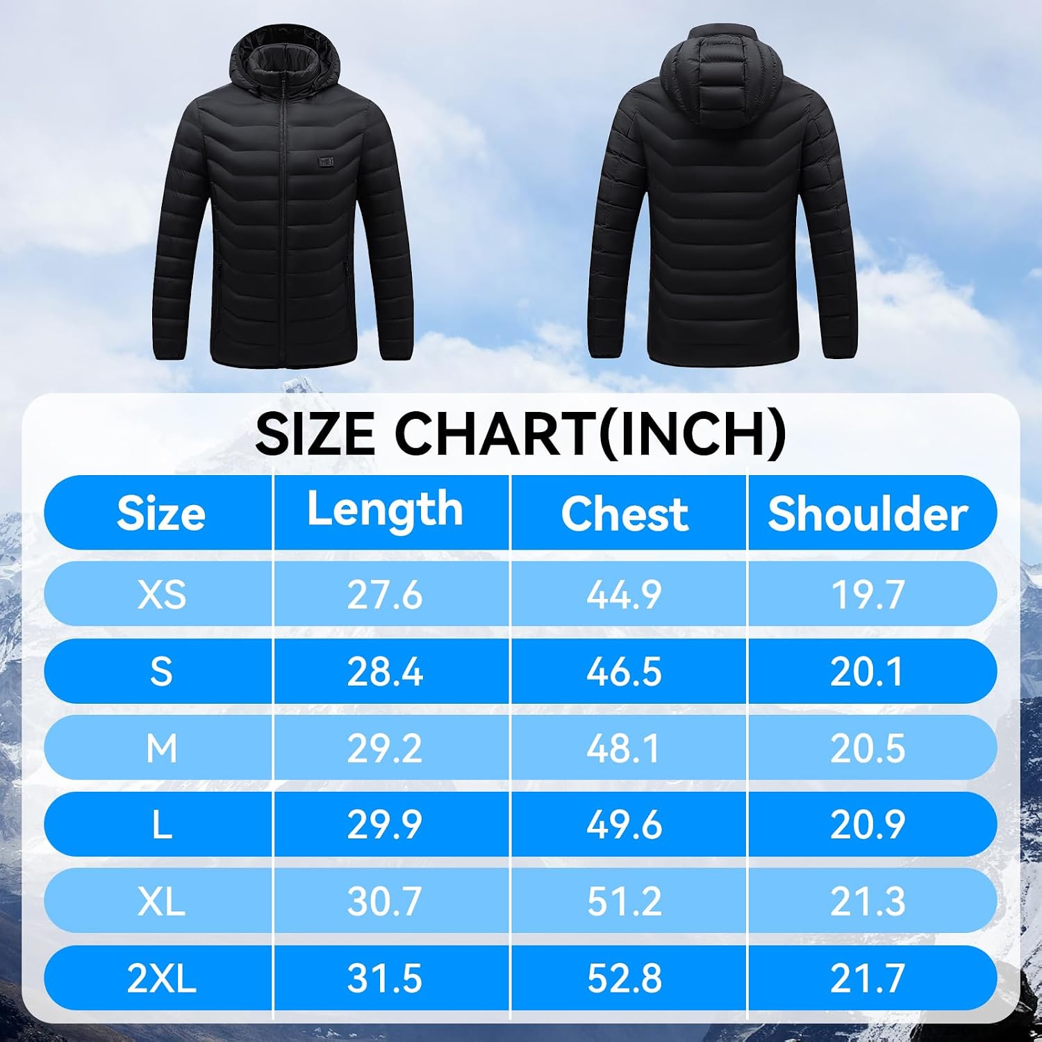 Thumbnail 6 de CHANGEOWN Heated Jacket for Men and Women, 15 Heating Zones, Dual Controls