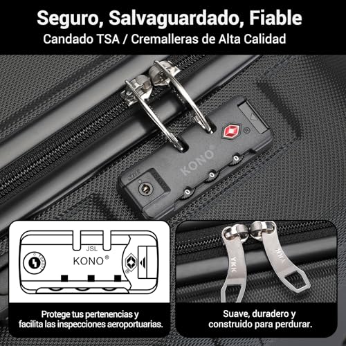 Thumbnail 7 de Kono Maletas de Viaje Grandes 28" ABS | Equipaje Facturado 4 Ruedas 360° y Candado TSA