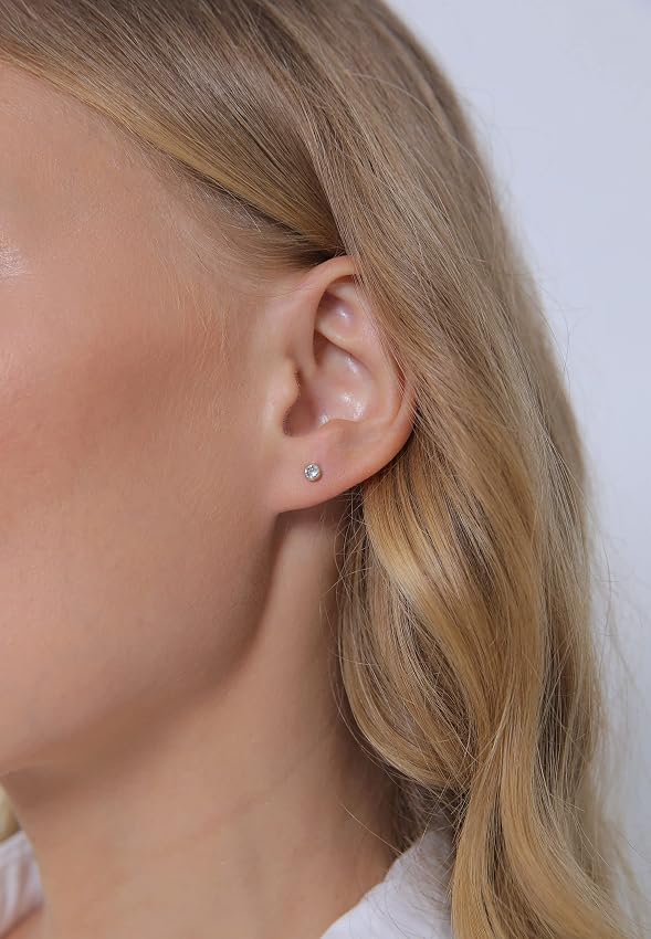 Thumbnail 5 de Elli Pendientes de botón en plata 925 con cristal 💎