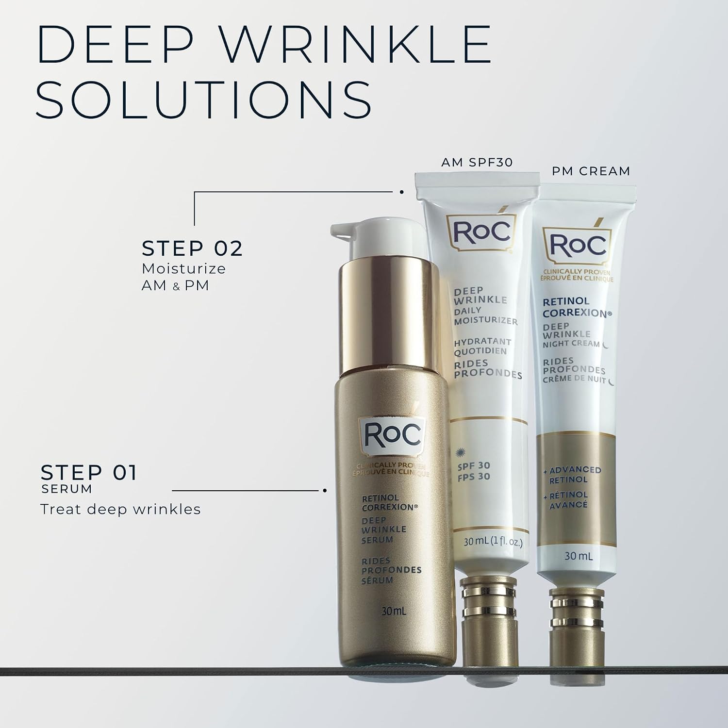Detalle de RoC ROC RC DEEP WRINKLE CREAM 30ML+PKT Night Cream with Retinol