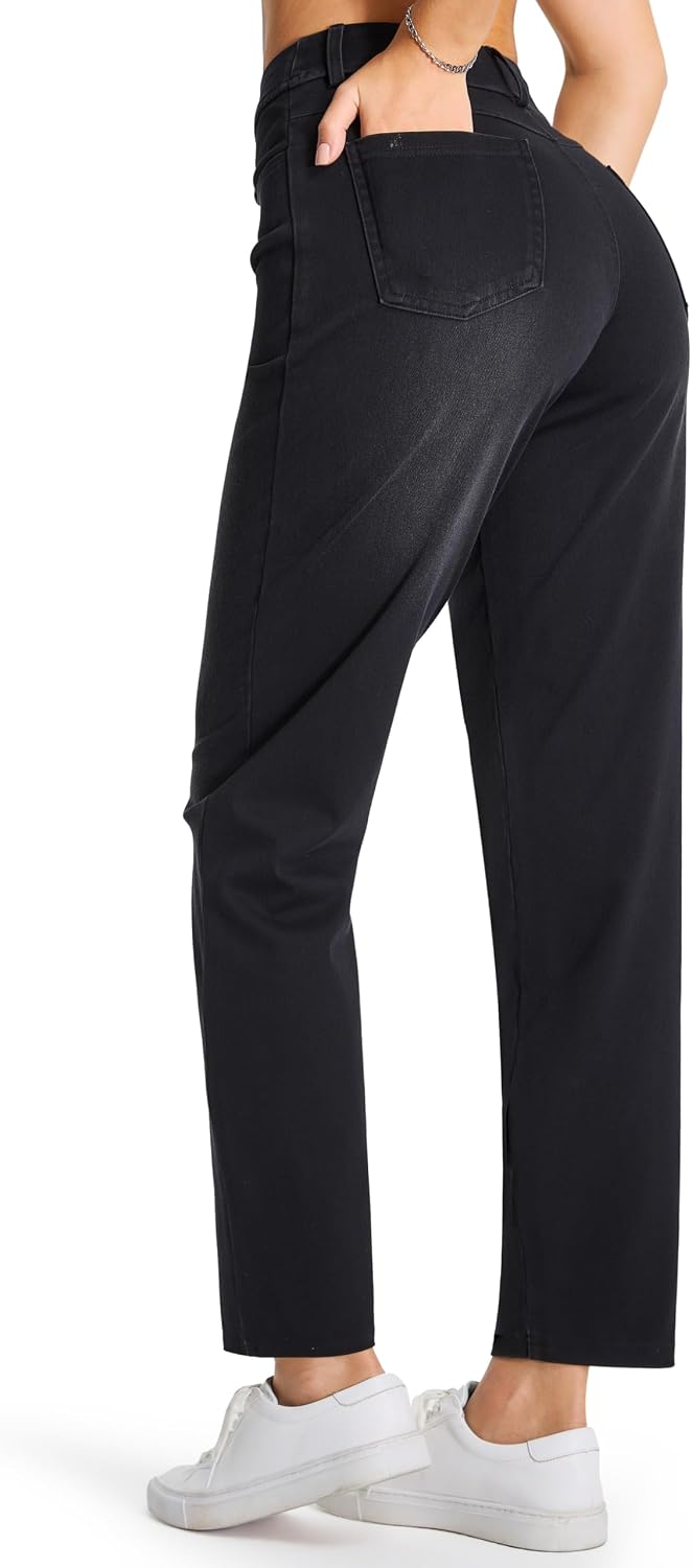 Thumbnail 2 de THE GYM PEOPLE Straight Leg Pull-On Jeans in Stretch Denim with Elastic Waist