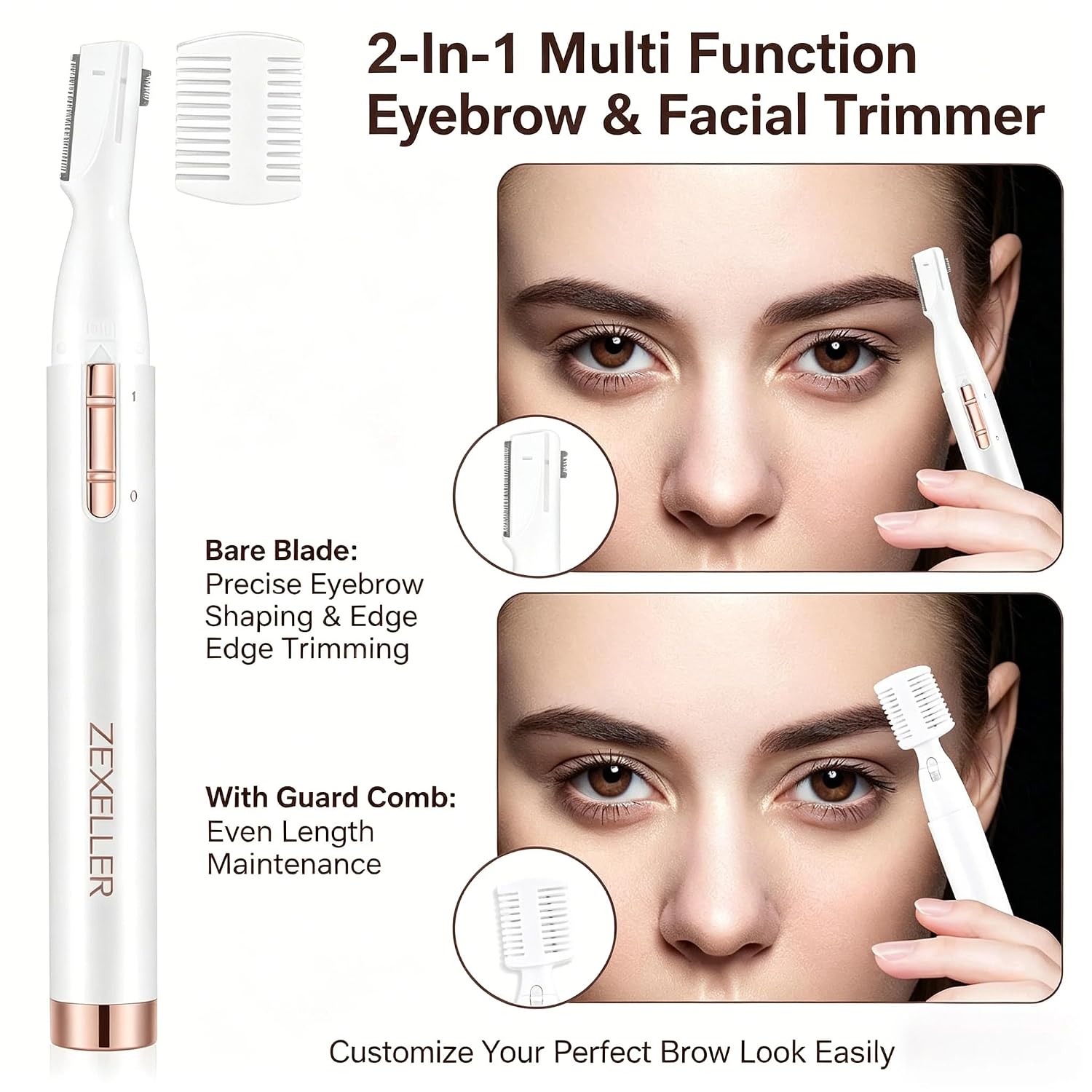 Thumbnail 2 de ZEXELLER Eyebrow Trimmer with Stainless Steel Blade