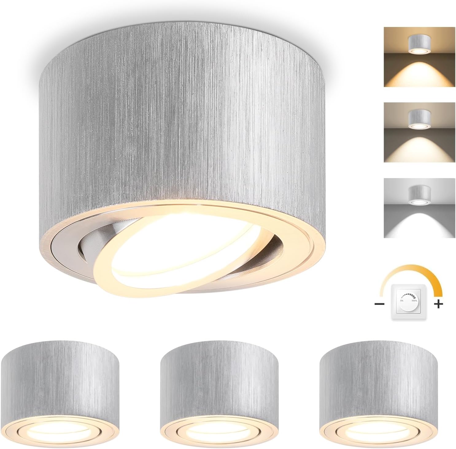 Detalle de GeyouLux LED Aufbaustrahler 5 W dimmbar