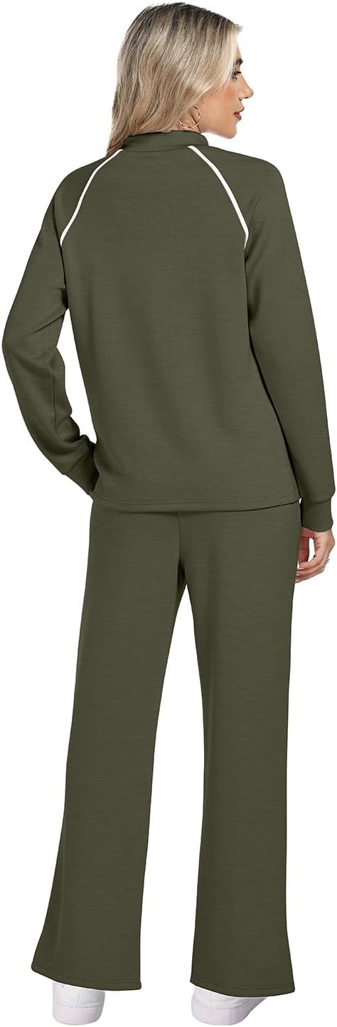 Thumbnail 6 de WIHOLL Women’s 2-Piece Lounge Set with Wide-Leg Pants for Fall