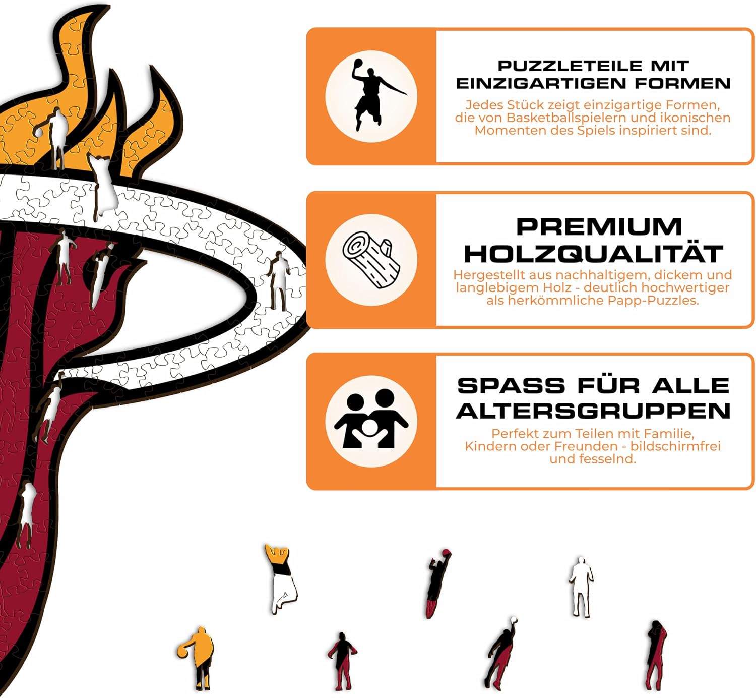 Thumbnail 5 de Iconic Puzzles Miami Heat Holzpuzzle 500 Teile