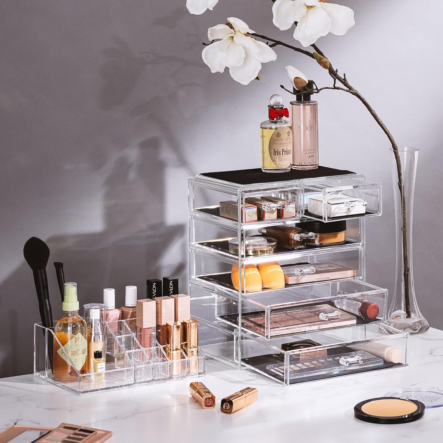 Thumbnail 2 de Sorbus Acrylic Makeup Organizer Set: 6-Drawer Vanity Storage for Cosmetics, Brushes, and Jewelry