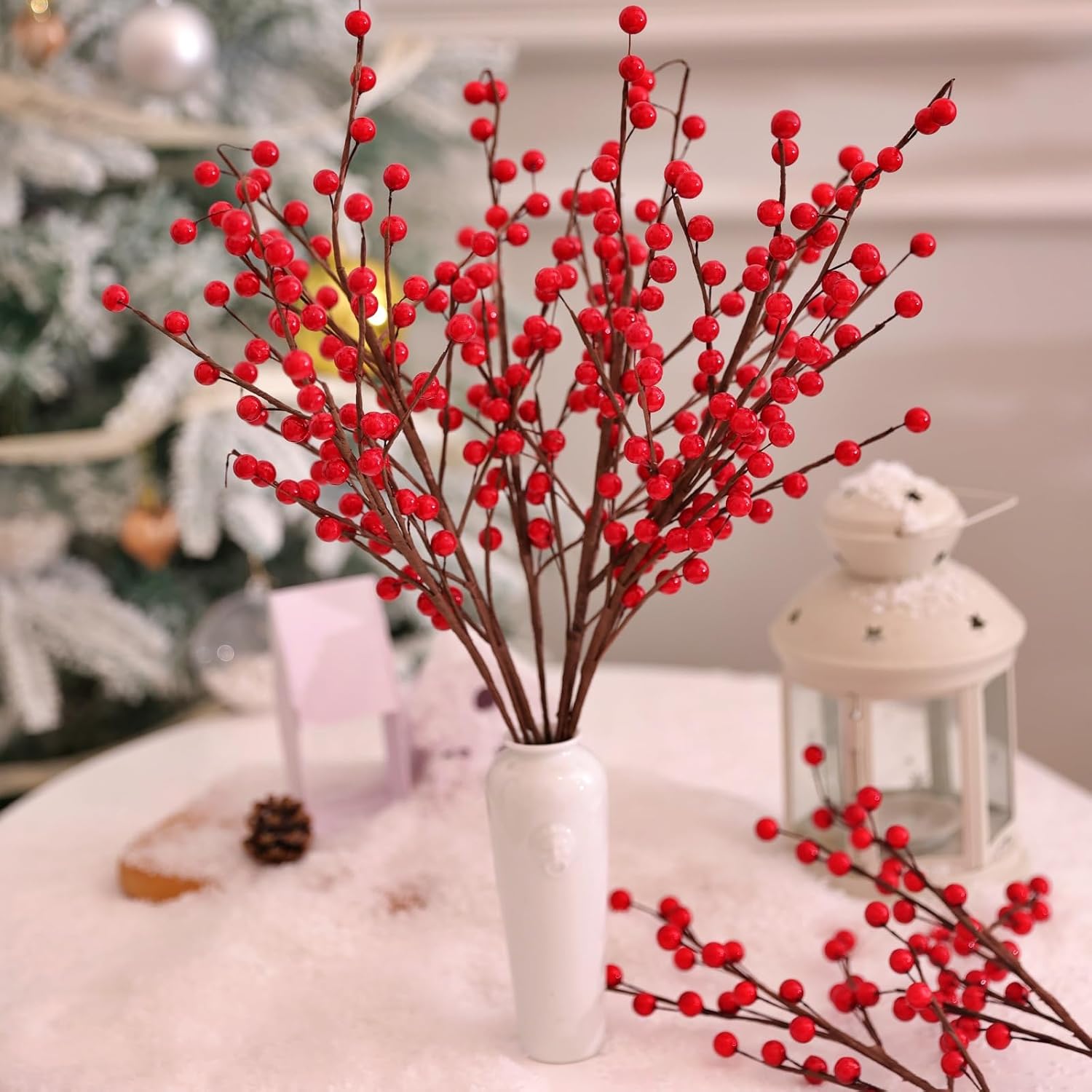 Detalle 2 de Wikdey Artificial Berry Stems 24-Pack