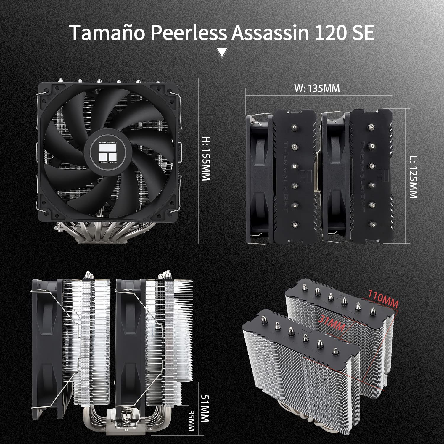 Thumbnail 5 de TR Peerless Assassin 120 SE enfriador de aire CPU