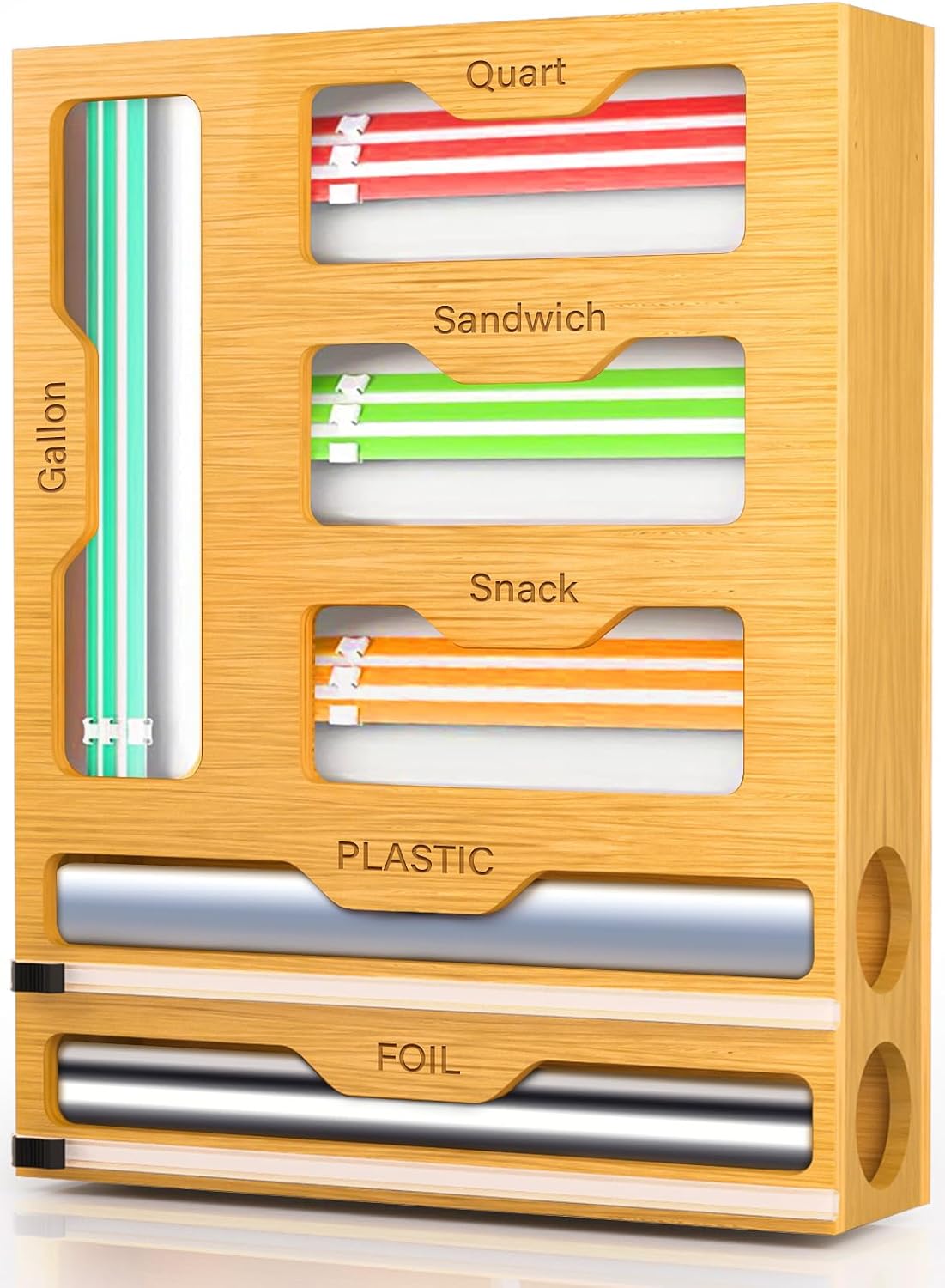Detalle de KOCWELL Bamboo Bag and Wrap Organizer