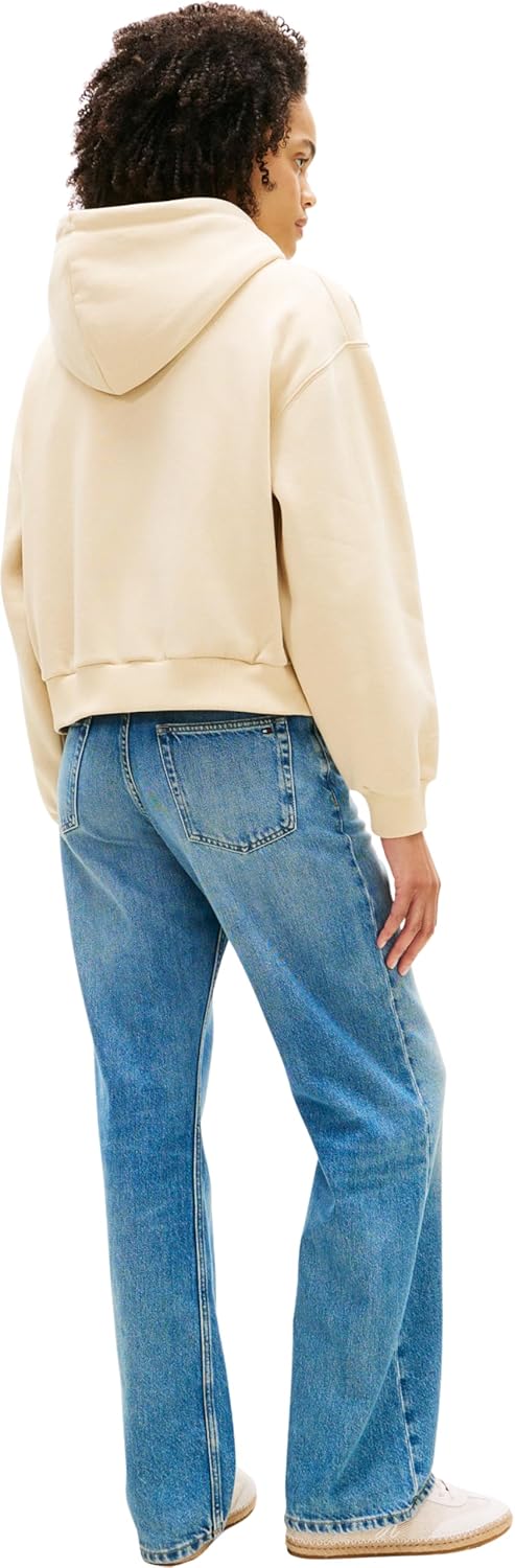 Detalle de Tommy Hilfiger Corp Logo Mdrn Hoodie Ww0ww47832: felpa con cappuccio da donna