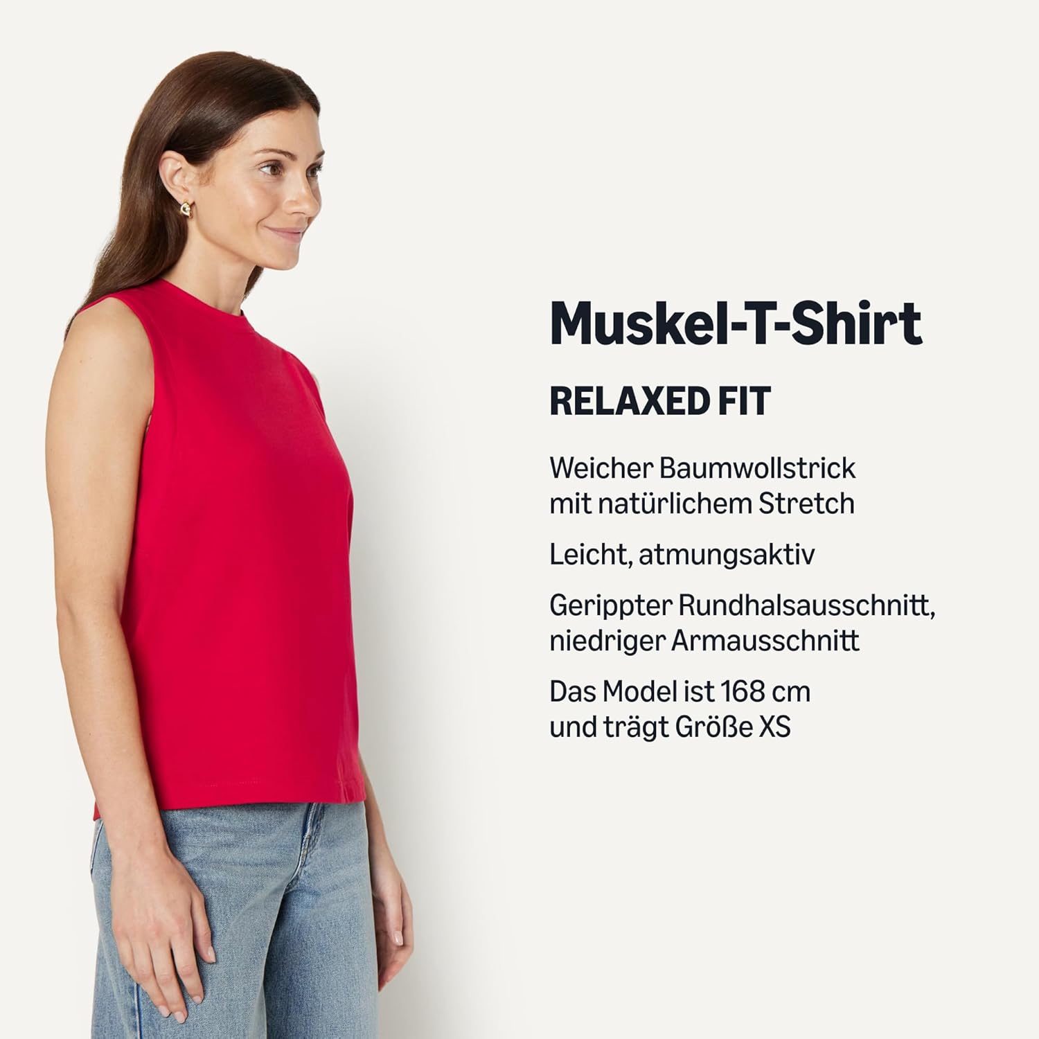 Thumbnail 3 de Amazon Essentials Damen Relaxed-Fit Muscle-T-Shirt aus Baumwolle