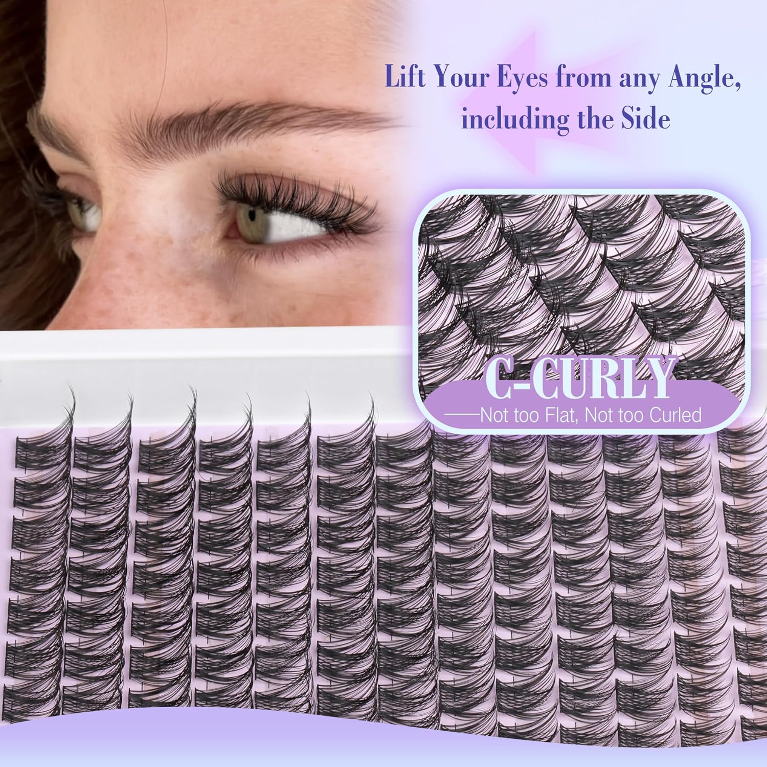 Thumbnail 5 de Newcally Lash Clusters Kit Wispy Natural: DIY C-Curl Extensions (10–16mm) for at-Home Salon Looks