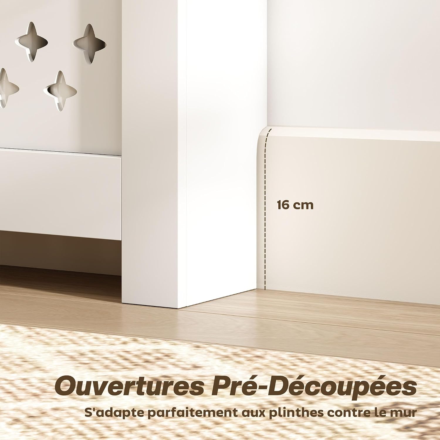 Thumbnail 6 de HOMCOM 820-485V01WT radiatorombouw 108 x 19 x 95,5 cm met opklapdeur