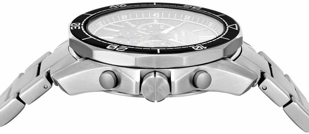Thumbnail 4 de Armani Exchange Silver Tone Herrenuhr mit Quarz-Chronograph und 44 mm Gehäuse – Edelstahlband