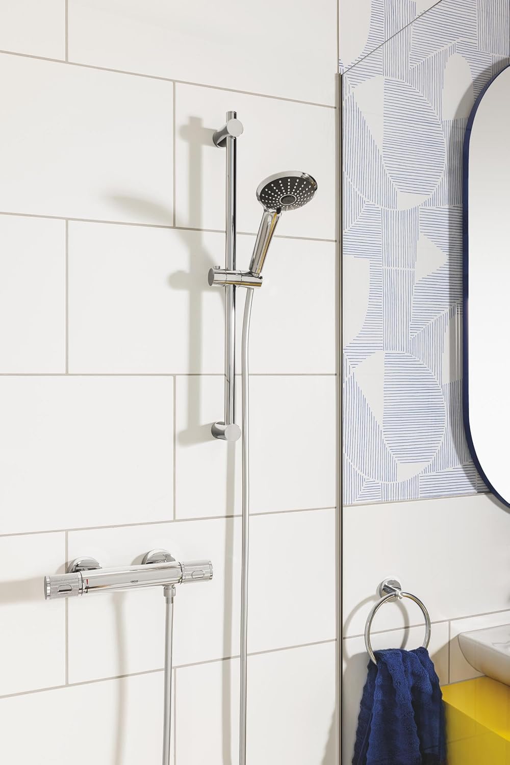 Thumbnail 1 de GROHE Vitalio Joy 110 – Pommeau de douche rond 3 jets, 11 cm, chromé, économie d'eau