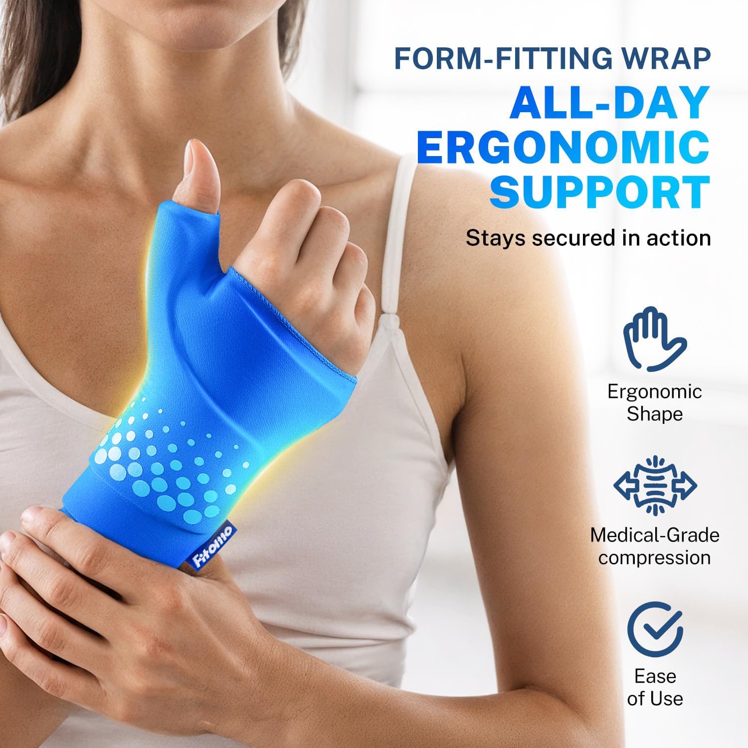 Thumbnail 6 de Fitomo Thumb & Wrist Ice Pack Wrap: Reusable Gel Pad for Targeted Carpal Relief